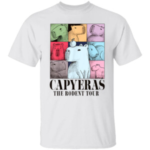Capyeras The Rodent Tour Shirt Capyeras Funny Cute Capybara Color Concert Tour Cute Animals