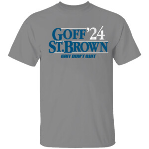 GOFF ST. BROWN '24 SHIRT Jared Goff, Amon Ra St. Brown, Detroit Lions