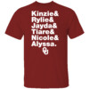 KINZIE& RYLIE& JAYDA& TIARE& NICOLE& ALYSA SHIRT BEST SENIOR CLASS EVER, OKLAHOMA SOFTBALL, Oklahoma Sooners