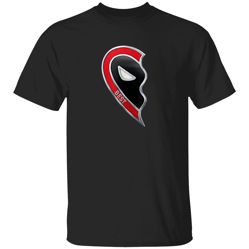 Marvel Studios Deadpool & Wolverine Best Friends Heart Left T-Shirt Marvel Studios Deadpool & Wolverine Best Friends Heart Left T Shirt