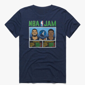 NBA Jam Timberwolves Towns And Edwards Shirt Karl Anthony Towns, Anthony Edwards, Minnesota Timberwolves