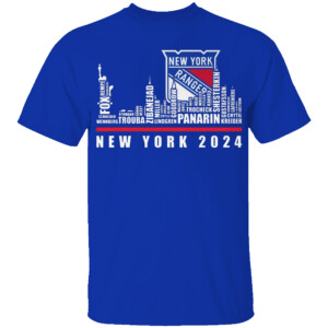 RANGERS 2024 TEAM ROSTER CITY SKYLINE SHIRT New York Rangers