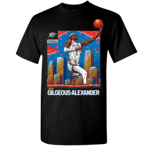 SGA CITY SKYLINE SHIRT Shai Gilgeous Alexander, 2024 NBA Playoffs, Oklahoma City Thunder