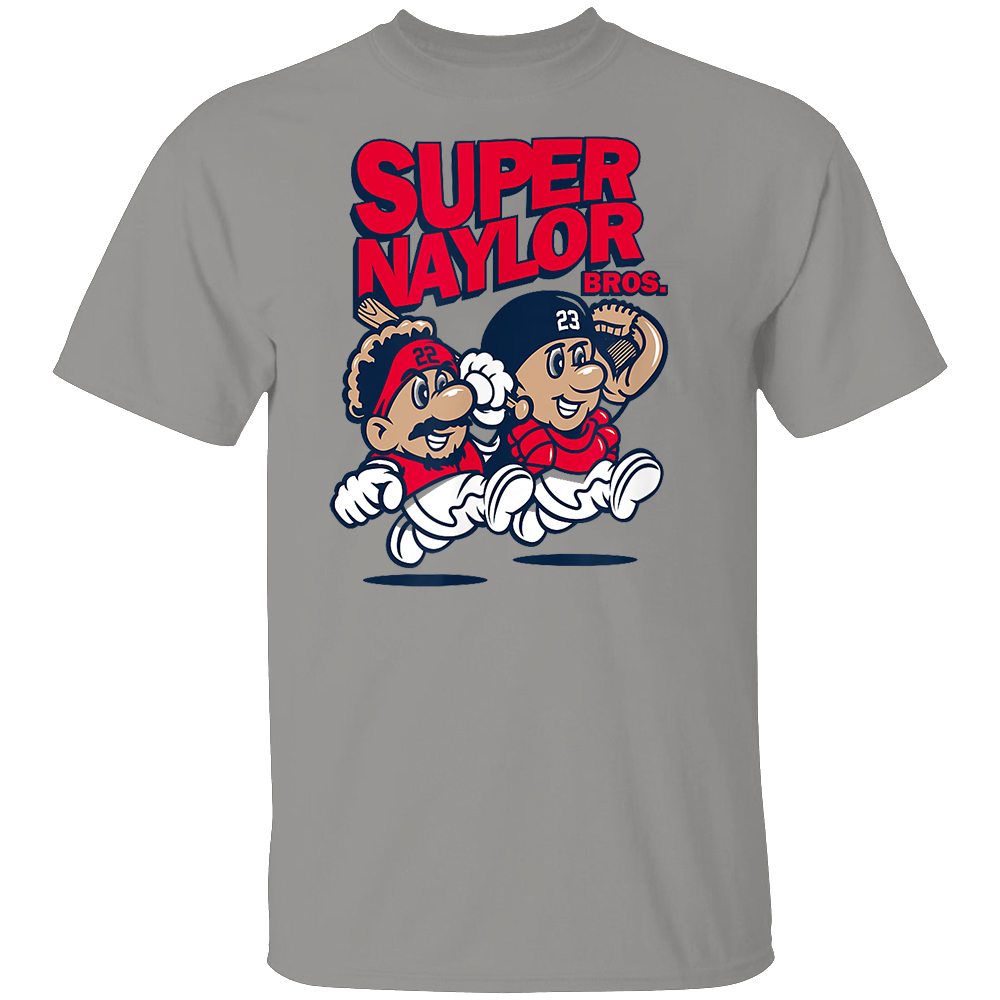 SUPER NAYLOR BROS SHIRT Josh Naylor, Bo Naylor, Cleveland Guardians SUPER NAYLOR BROS SHIRT Josh Naylor, Bo Naylor, Cleveland Guardians