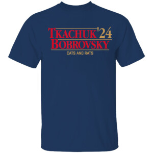 TKACHUK BOBROVSKY '24 CATS AND RATS SHIRT Matthew Tkachuk, Sergei Bobrovsky, Florida Panthers