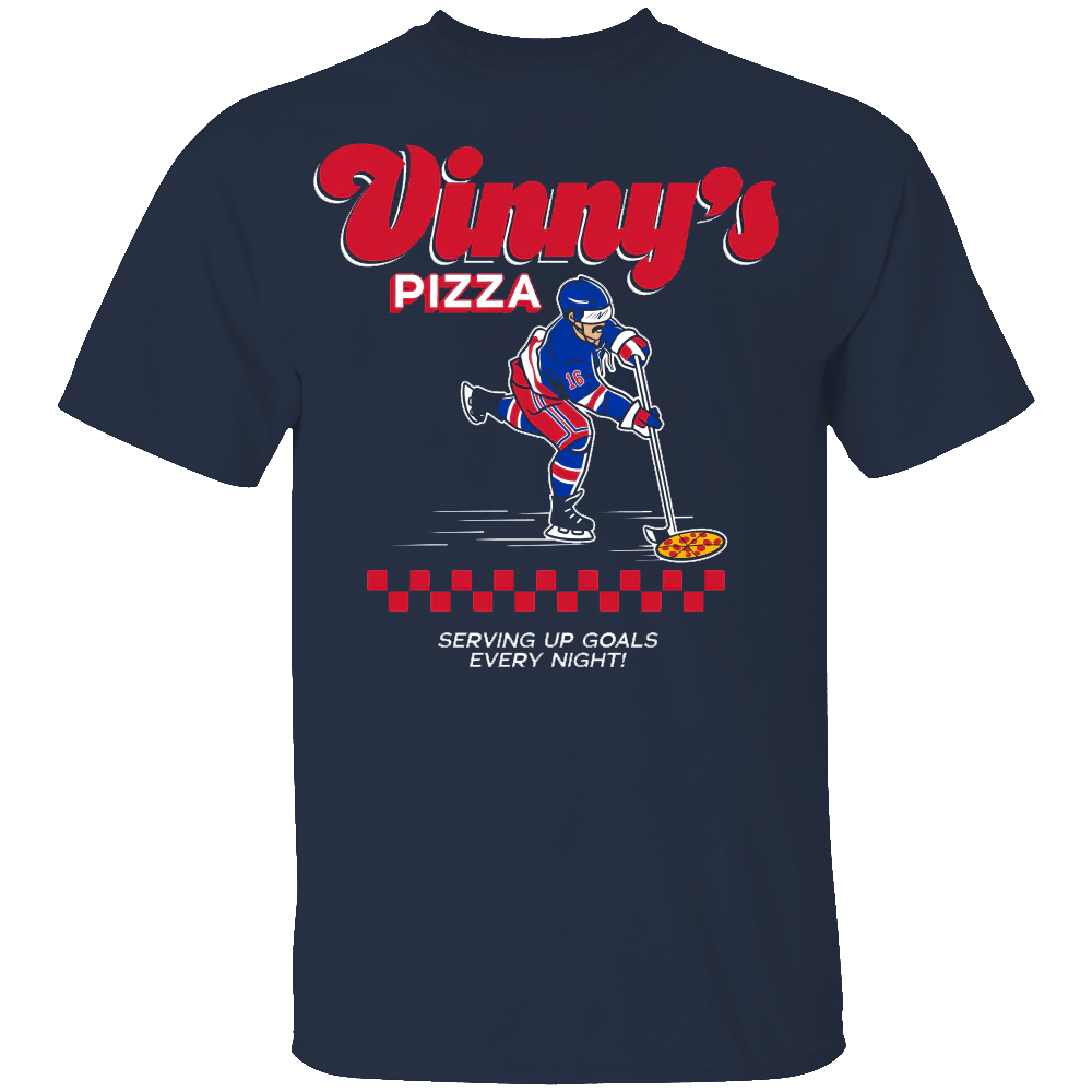 VINNY'S PIZZA - SERVING UP GOALS EVERY NIGHT SHIRT Vincent Trocheck, New York Rangers VINNY'S PIZZA SERVING UP GOALS EVERY NIGHT SHIRT Vincent Trocheck, New York Rangers