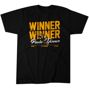 WINNER WINNER PASTA DINNER SHIRT David Pastrnak, Boston Bruins