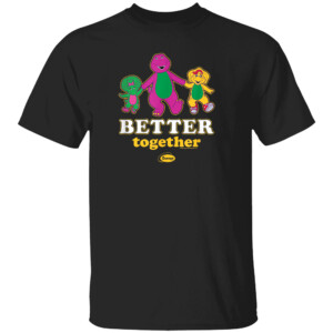 Barney Baby Bop and BJ Better Together Trio Holding Hands T Shirt