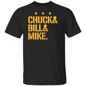 CHUCK & BILL & MIKE SHIRT Chuck Noll, Bill Cowher, Mike Tomlin, Pittsburgh Steelers