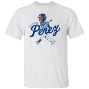 KANSAS BASEBALL CARICATURE SHIRT Salvador Perez, Kansas City Royals