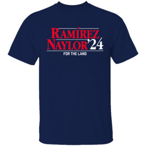 RAMIREZ NAYLOR '24 FOR THE LAND SHIRT Jose Ramirez, Josh Naylor, Cleveland Guardians