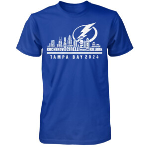 LIGHNIGHT 2024 TEAM ROSTER CITY SKYLINE SHIRT Tampa Bay Lightning