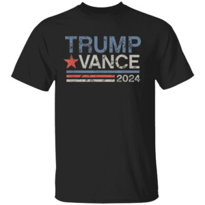 Trump Vance 2024 Retro Stripe Trump JD Vance T Shirt