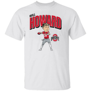 WILL HOWARD CARICATURE SHIRT Ohio State Buckeyes