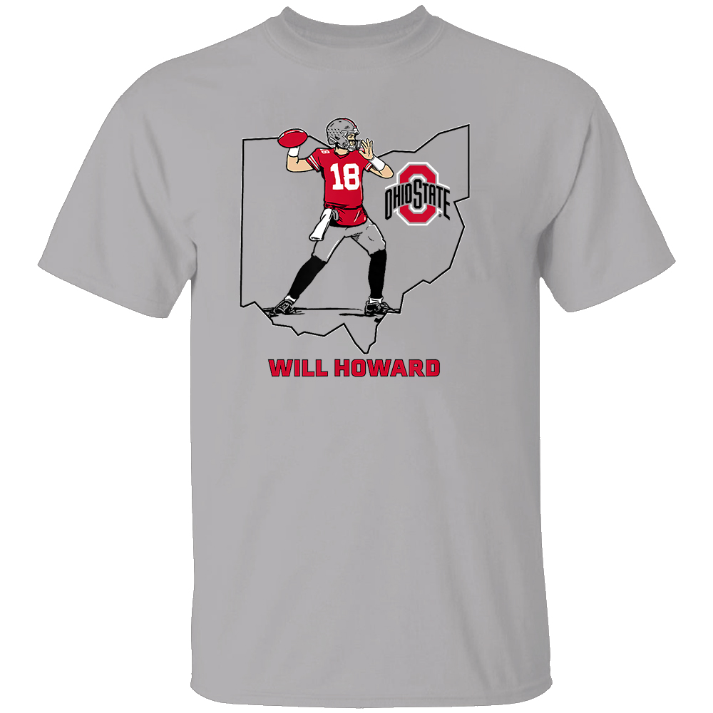 WILL HOWARD STATE STAR SHIRT Ohio State Buckeyes WILL HOWARD STATE STAR SHIRT Ohio State Buckeyes