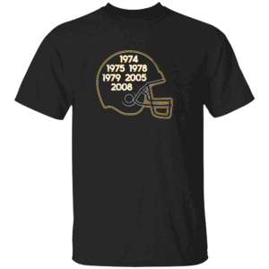 1974 1975 1978 1979 2005 2008 SHIRT Pittsburgh Football Glory Years Helmet, Pittsburgh Steelers