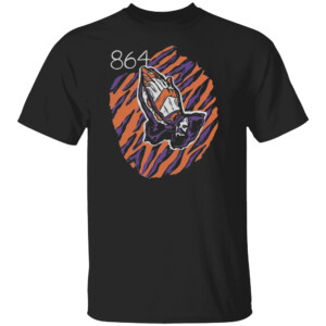 864 FOOTBALL SHIRT Clemson Praying Hands, Clemson Tigers