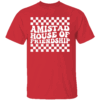 AMISTAD House Of Friendship Shirt Red Retro Groovy Social AMISTAD