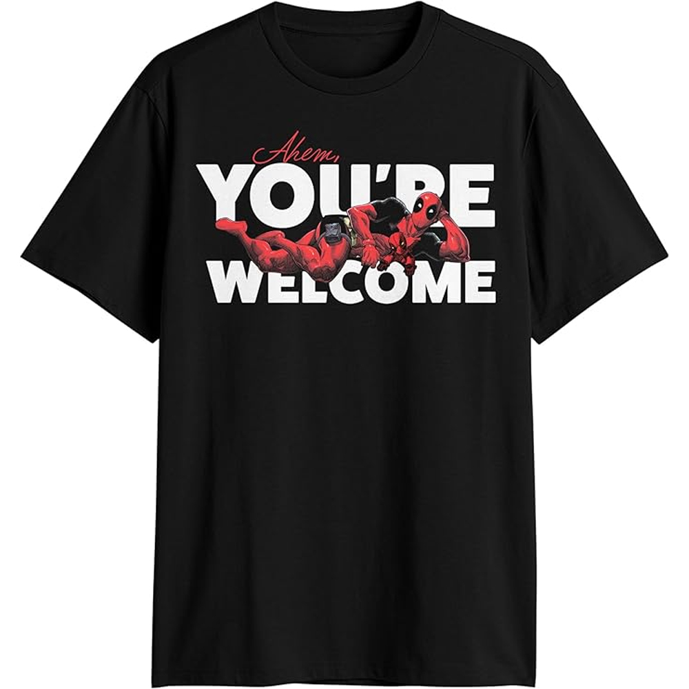 Ahem, You're Welcome T-Shirt Marvel Deadpool & Wolverine Ahem, You're Welcome T Shirt Marvel Deadpool & Wolverine