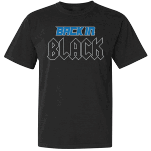 BACK IN BLACK SHIRT Detroit Lions