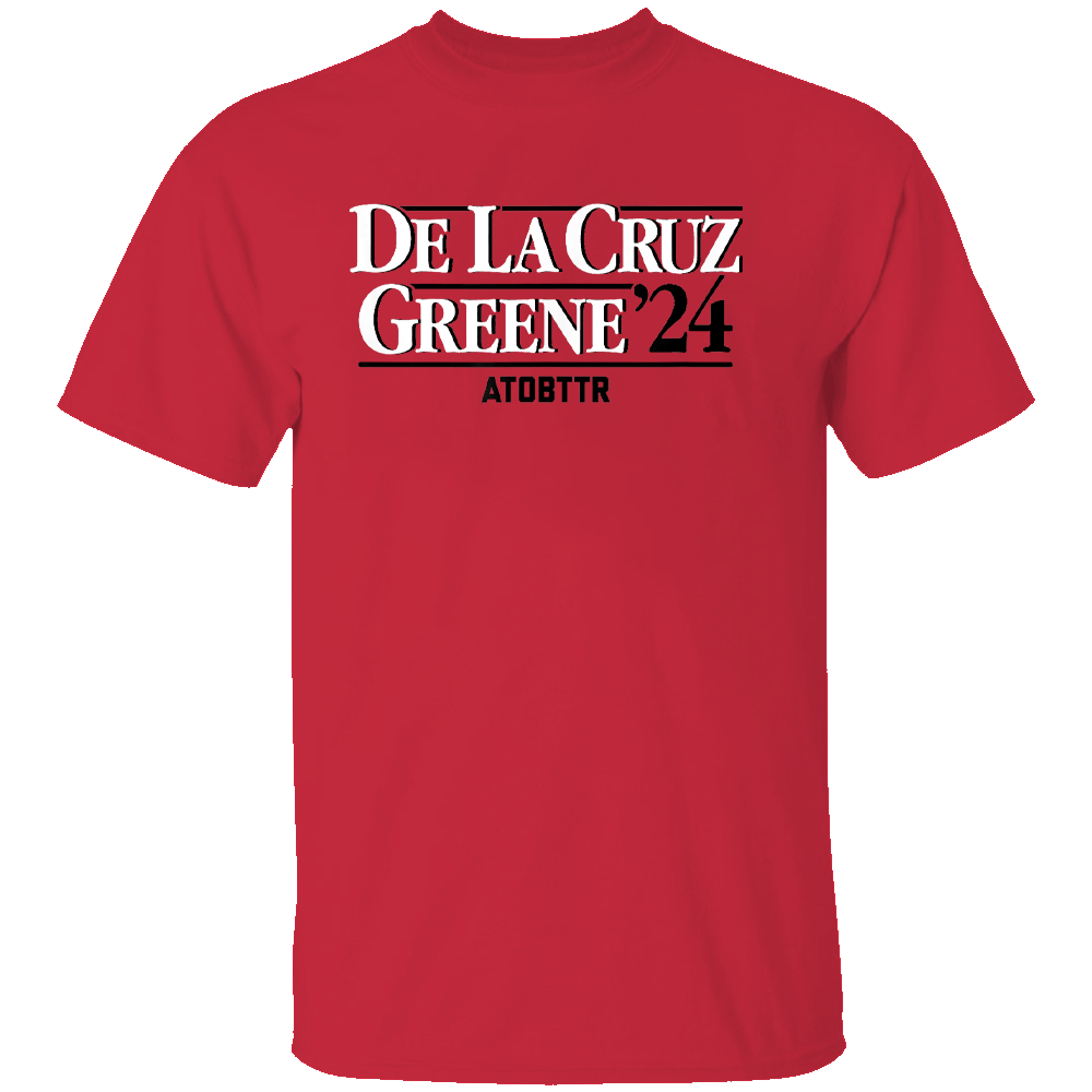 DE LA CRUZ - GRENE '24 - ATOBTTR SHIRT Elly De La Cruz, Hunter Greene, Cincinnati Reds DE LA CRUZ GRENE '24 ATOBTTR SHIRT Elly De La Cruz, Hunter Greene, Cincinnati Reds