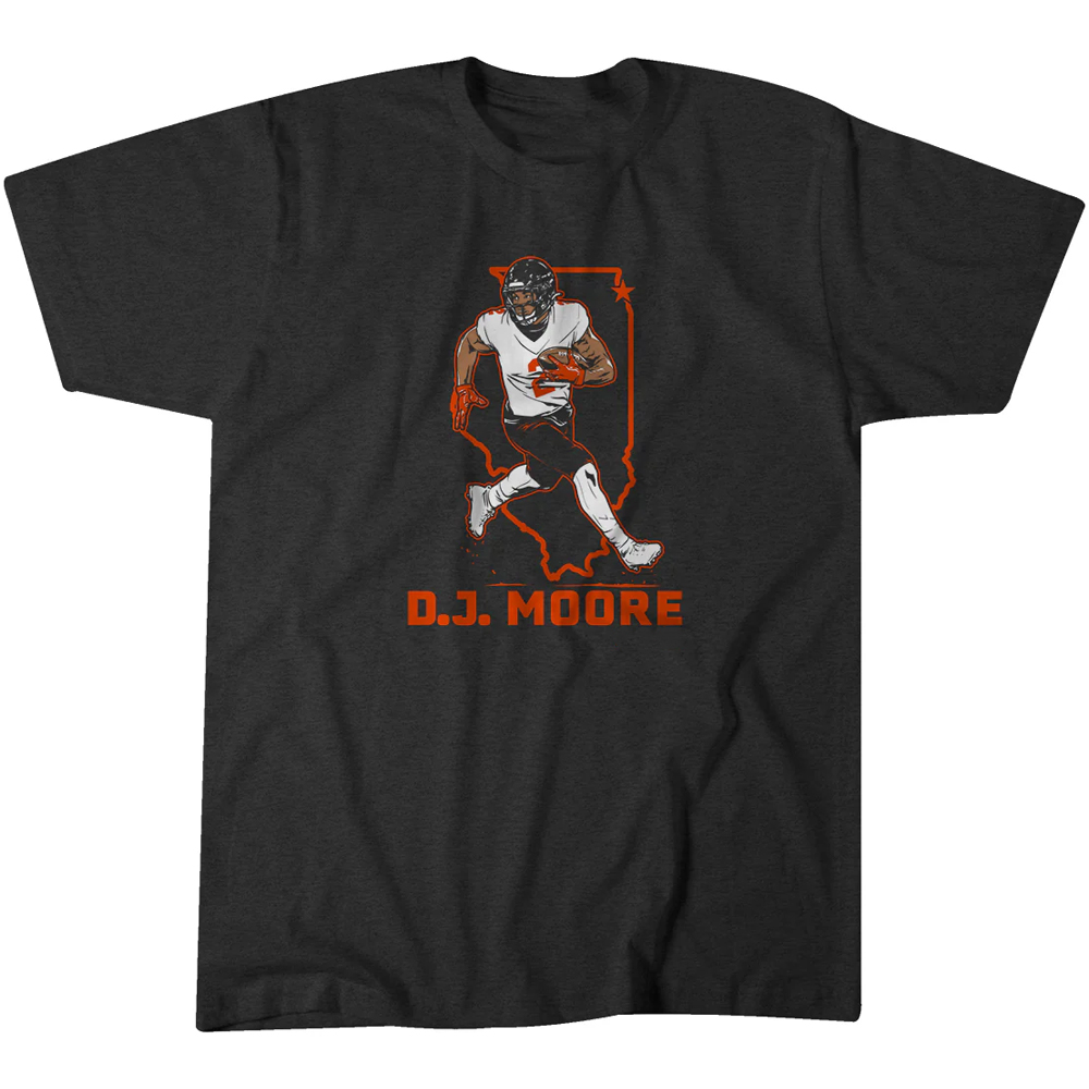DJ MOORE STATE STAR SHIRT Chicago Bears DJ MOORE STATE STAR SHIRT Chicago Bears