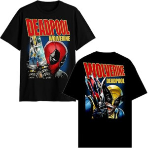 Deadpool Wolverine Magazine Front Back Shirt Marvel