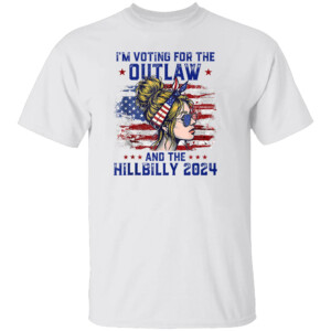 I'm Voting For the Outlaw and the Hillbilly 2024 US Flag Shirt