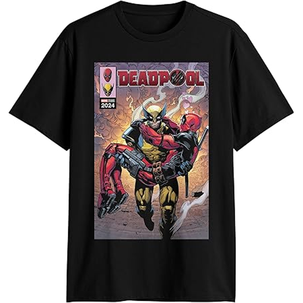 Marvel Deadpool 3 Wolverine Carrying Onesided Cover T-Shirt Marvel Deadpool 3 Wolverine Carrying Onesided Cover T Shirt