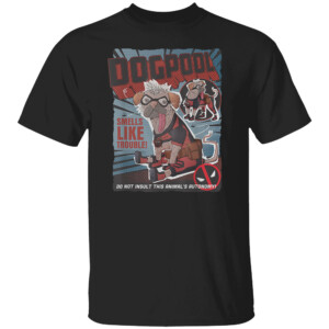 Marvel Deadpool & Wolverine Dogpool Doodle Comic Book Cover Shirt