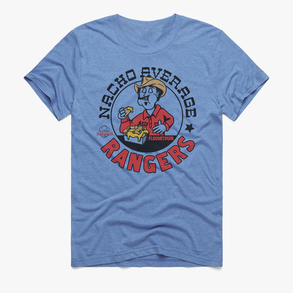 NACHO AVERAGE SHIRT MLB x Flavortown, Texas Rangers NACHO AVERAGE SHIRT MLB x Flavortown, Texas Rangers
