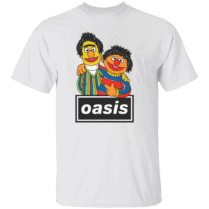 OASIS SHIRT White T Shirt, Funny Bert and Ernie, Oasis Band