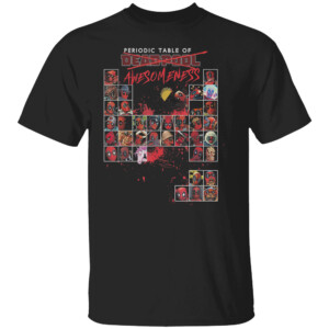 Periodic Table Of Awesomeness T Shirt Marvel Deadpool & Wolverine