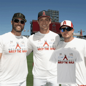 REP THE HALO SHIRT Zach Neto, Logan O'Hoppe, Los Angeles Angels, #RepTheHalo x #PlayersWeekend 1