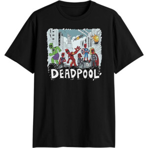 Sketchy Avengers T Shirt Marvel Deadpool & Wolverine