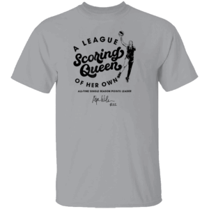A LEAGUE SCORING QUEEN OF HER OWN SHIRT All Time Single Season Points Leader, A'ja Wilson, Las Vegas Aces