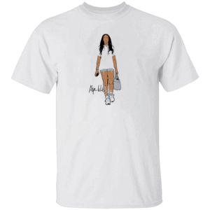 A'JA WHITE TEE T SHIRT A'ja Wilson, Las Vegas Aces