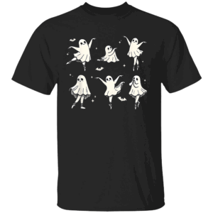 Ballet Ghost Ballet Dancer Spooky Dance Kids Halloween T Shirt