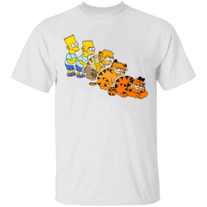 Evolution of Bartfield T Shirt Funny Bart Simpson, Garfield