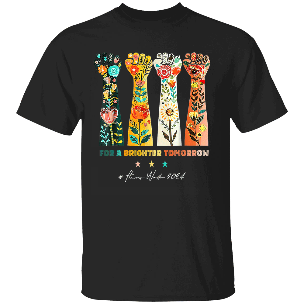 For A Brighter Tomorrow 2024 T-Shirt Hands Vote, Harris Waltz 2024 For A Brighter Tomorrow 2024 T Shirt Hands Vote, Harris Waltz 2024