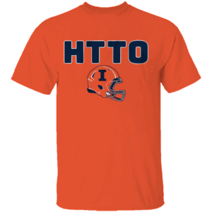 HTTO Helmet T Shirt Hail to the Orange, Illinois Fighting Illini