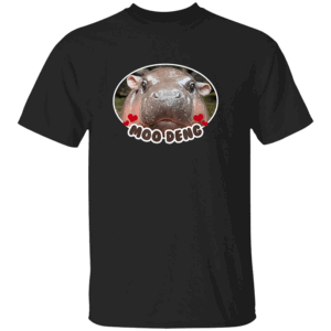 Moo Deng Shirt Bouncy Pig in Thai Picture The Cute Baby Hippo T Shirt