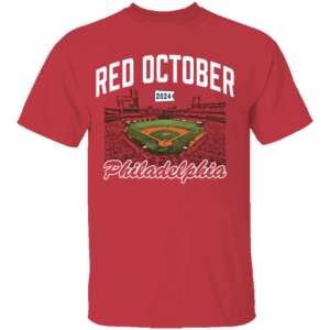 RED OCTOBER T SHIRT 2024 NL East Division Champions T Shirt, Philadelphia Phillies