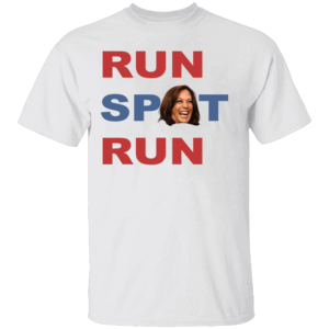 RUN SPOT RUN SHIRT Trump accuses Harris of copying Biden's economy plans