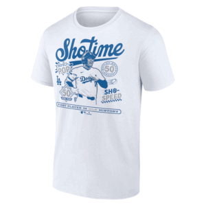 SHOTIME 50 HOME RUNS FIRST PLAYER IN MLB HISTORY SHIRT Shohei Ohtani, Los Angeles Dodgers