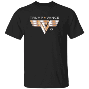 Trump Vance Shirt TV Rocker Gold, Van Halen II Logo, Patriot, Trump Vance 2024 T Shirt