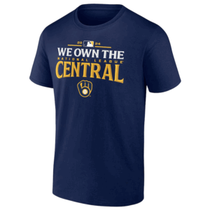 WE OWN THE NATIONAL LEAGUE CENTRAL SHIRT 2024 NL Central Division Champions Locker Room T Shirt, Milwaukee Brewers