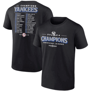 2024 American League Champions Single Roster T Shirt New York Yankees