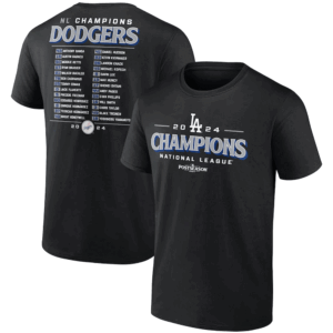 2024 National League Champions Single Roster T Shirt Los Angeles Dodgers