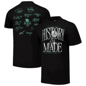 2024 WNBA Finals Champions History Made Roster Signature Shirt New York Liberty
